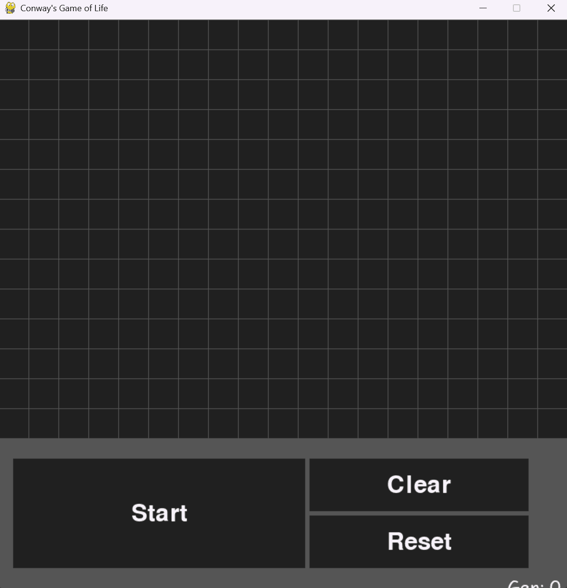 Blank GUI, No Cells Set