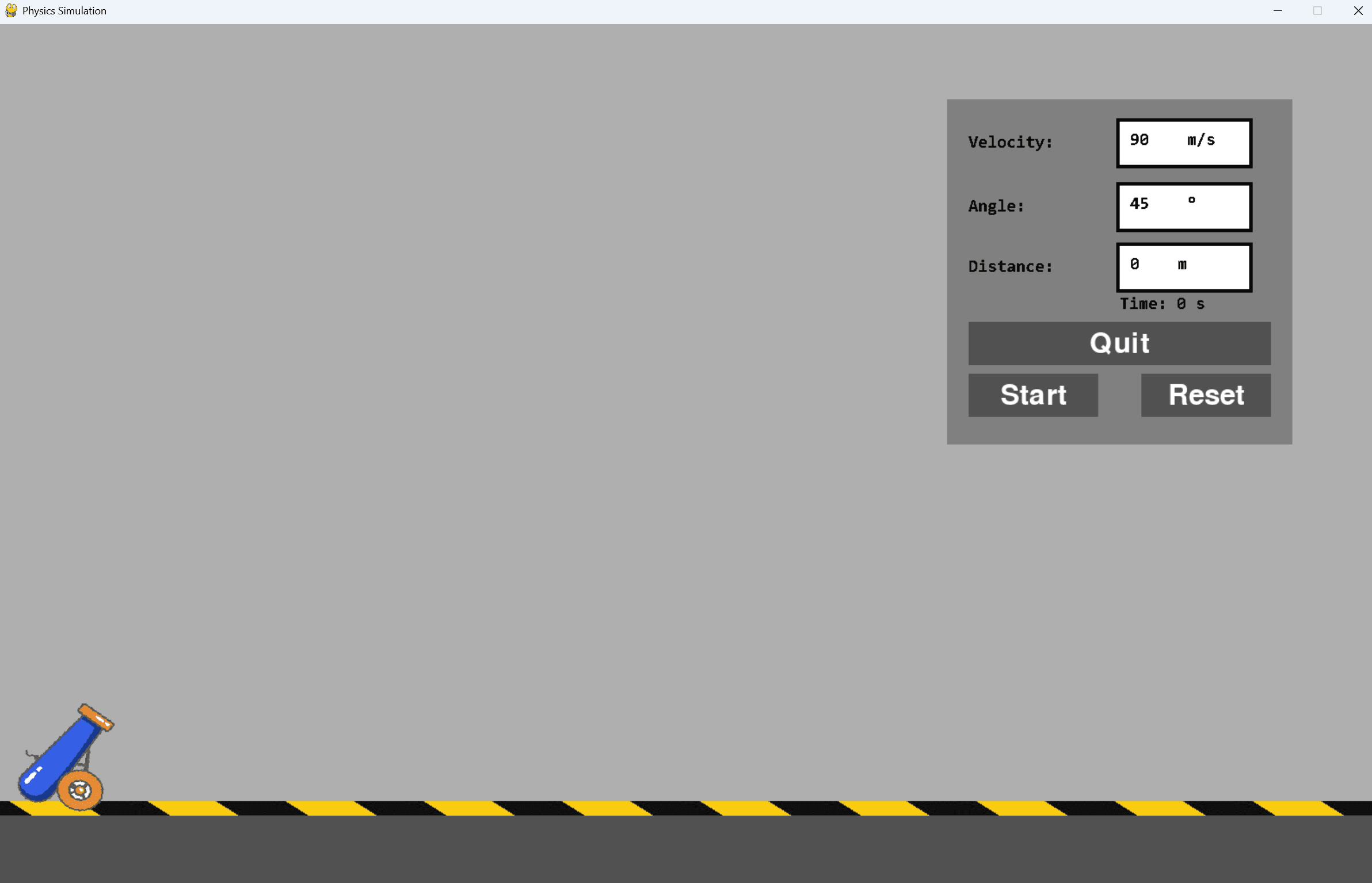 Projectile Simulation before shot is fired